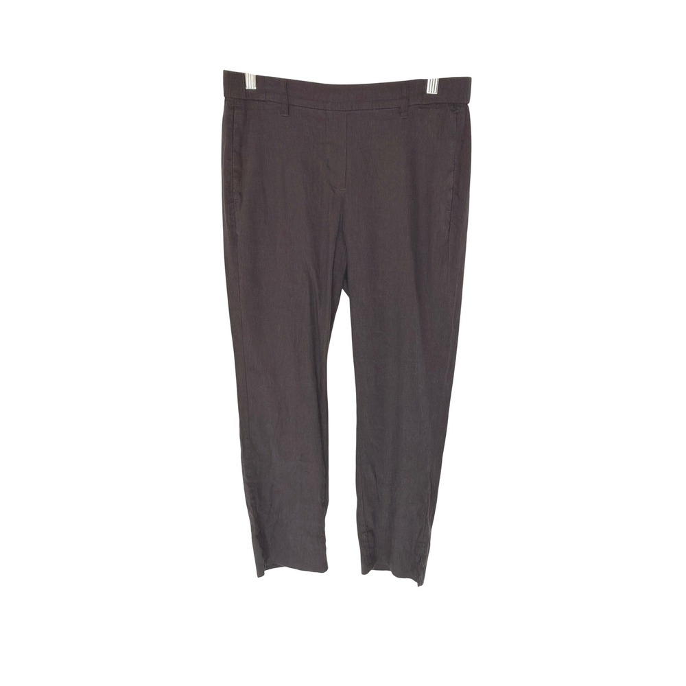 J. Jill Linen Stretch Pants Black Pull On Stretch Ankle Basic Casual Small